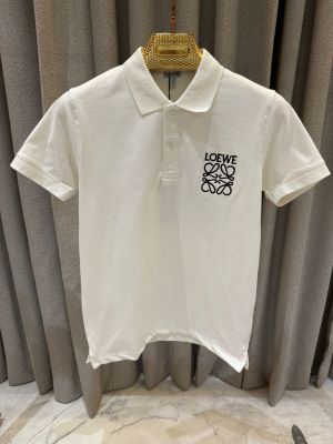 Loewe Chest Logo Polo T-shirt White