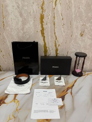 PRAD_A BELT COMBO PREMIUM QUALITY WITH OG BOX DUST BAG CARRY BAG (P29)