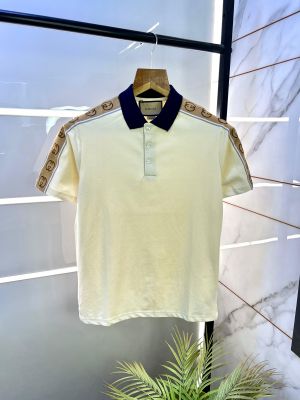 Gucc i Beige Imported Polo Neck Premium Collar T-shirt F2777-BE1