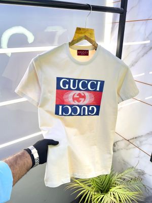 Gucc i Beige Premium Round Neck Printed T-shirt F2666-BE2