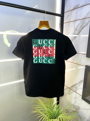 Gucc i Black Premium Round Neck Back Printed T-shirt F2666-BL1