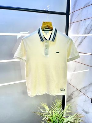 Lacost e Beige Polo Premium Collar Neck T-shirt F3051-BE