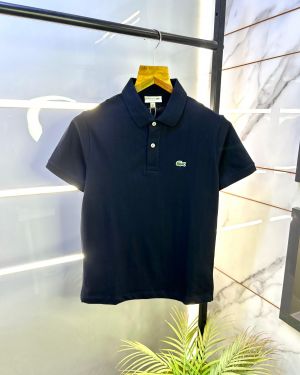 Lacost e Navy Polo Premium Collar Neck T-shirt F2697-NY