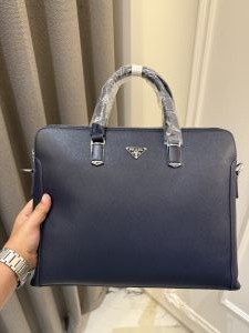 Prad_a Navy Blue Laptop Bag