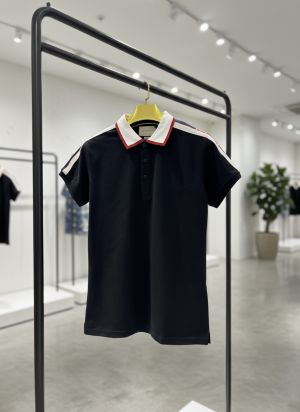 GUCC-I IMPORTED TRENDING POLO T-SHIRT BLACL