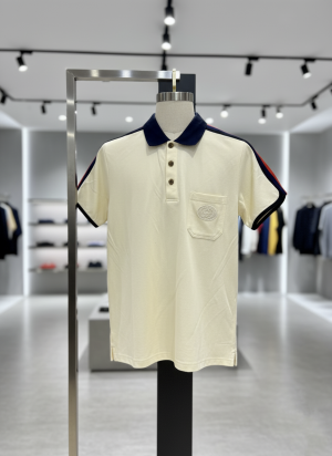 GUCC-I IMPORTED TRENDING POLO T-SHIRT CREAM