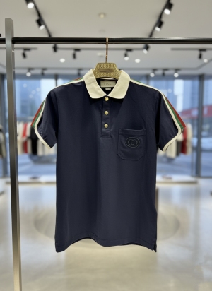 GUCC-I IMPORTED TRENDING POLO T-SHIRT NAVY BLUE