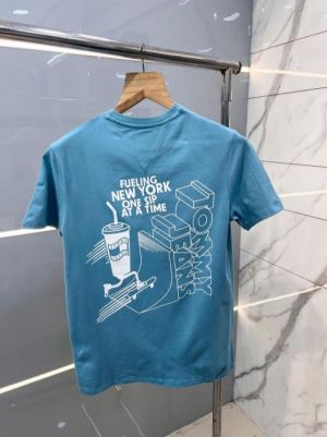 Tomm y Hilfige r Premium Imported Round Neck Tshirt Printed Design Green 2361