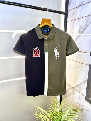 Ralph_Lauren Polo Olive Premium Collar Neck T-shirt F2830-OL