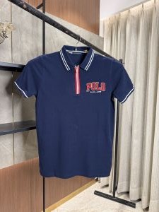 RALPH LAURE_N POLO NAVY BLUE PREMIUM FRONT EMBORSSED POLO