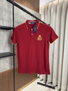 RALPH LAURE_N POLO RED PREMIUM FRONT EMBORSSED POLO