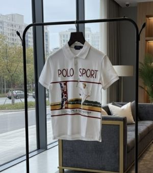 Ralphlauren embroidery logo imported polo tshirt white sale