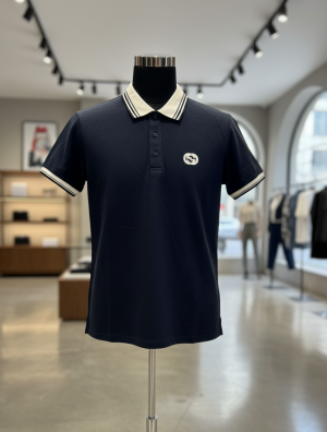 GUCC-I IMPORTED TRENDING POLO T-SHIRT NAVY BLUE