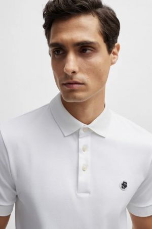 Hug_o Boss Monogram Steel Logo Premium Polo T-shirt (DN 550)