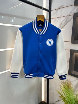Convers e Logo Imported Back Printed Super Premium Blue Varsity Jackets 1212