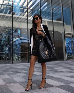 YSL Saint Laurent Icare Maxi Shopping Bag In Quilted Leather Large With Dust Bag (Black - 274)