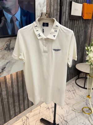 HACKETT.ASTON.MARTIN.IMPORTED.MATTY.COTTON.LYCRA.FABRIC.FRONT.LOGO.PRINTED.POLO.COLLAR.DESIGN.PREMIUM.TSHIRT.MR166