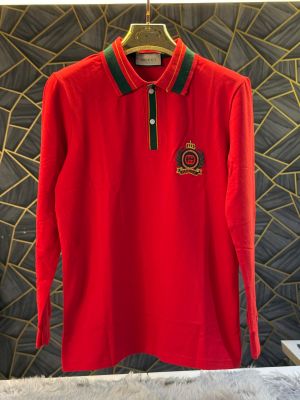 Gucci_Red_Embroidery_Logo_Full_Sleeve_Premium_Polo_T-Shirt_(1884)