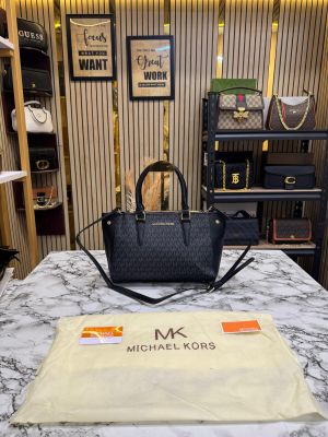 Michael_Kors Laila Satchel Bag With Dust Bag (Black)