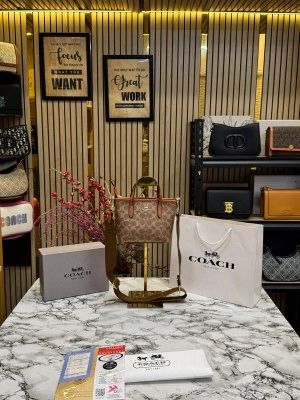 Coach_City_Mini_Tote_Bag_In_Signature_Canvas_With_Box_And_Dust_Bag_Including_CarryBag_(Brown)