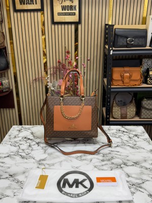 MICHAEL_KORS PRORSUM HANDBAG WITH DUST BAG PREMIUM QUALITY (COFFEE BROWN)