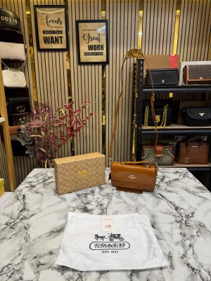 Coach_Hailey_Bold_Signature_Crossbody_Bag_With_Box_And_Dust_Bag_(8822-Brown)