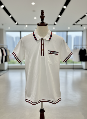 DIWALI DHAMAKA SALE RETURN NO GUCC-I IMPORTED TRENDING POLO T-SHIRT WHITE