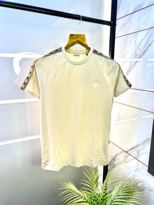 Burberr y Logo Premium Beige Round Neck T-shirt F2781-BE