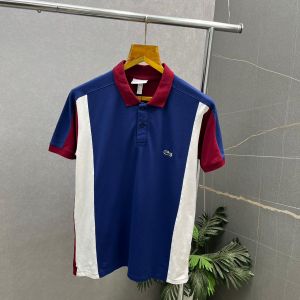 Lacost_e Blue Multi Premium Polo Neck Tshirt 482