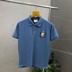 Lacost_e Blue Embroidery Premium Polo Neck Tshirt 482