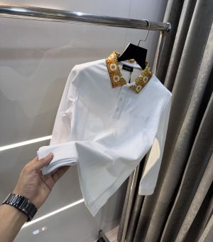 Versace Couture White Collar Logo Imported Polo T-Shirt