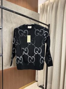 GUCC_I GG BLACK IMPORTED KNITTED PULLOVER