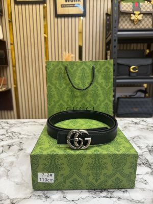 GUCCI_GG_SNAKE_LOGO_BUCKLE_BLACK_BELT_WITH_BOX_DUST_BAG_INCLUDING_CARRY_BAG_(7-2)