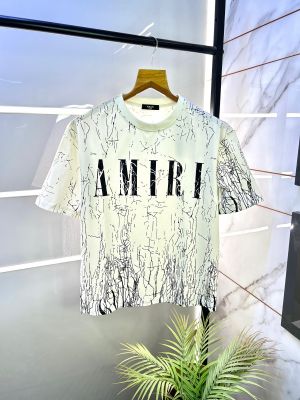 Amir i White Allover Printed Drop Shoulder Premium Round Neck T-shirt F2857-WH