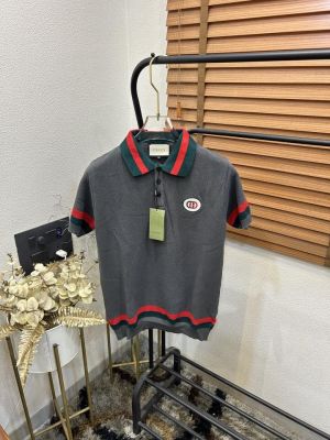 Gucc_i GG Knitted Imported Cotton Stretchable Polo T-shirt (DN 520)