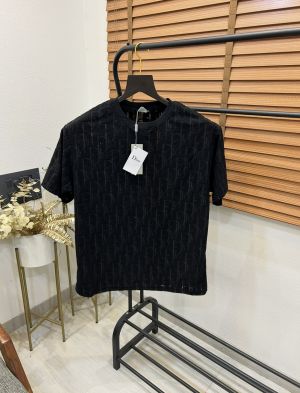 Christian Dio_r Imported Terry Cotton Jacquared Fabric T-shirt