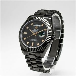 Role_x Oyster Perpetual Day Date Diamond Black 40 Battery Working Like Automatic 
