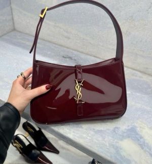 Ysl patent hobo bag glossy with double box 461