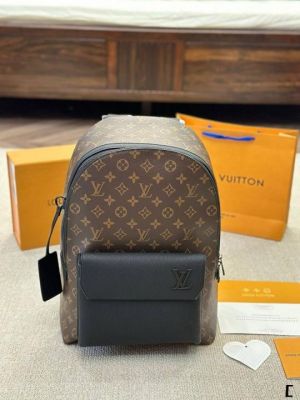 Louis_Vuitton_LV Aerogram Takeoff Premium Backpack With Dust Bag & Tags (Black Brown - 1137)