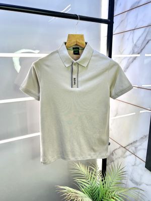 Hugo_Boss Grey Premium Collar Neck Polo T-shirt F3013-GY2