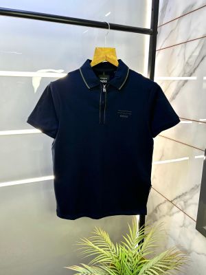 Boss x Porsche Edition Navy Collar Neck Premium Polo T-shirt F2903-NY