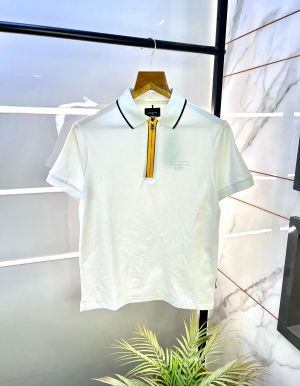 Boss x Porsche Edition White Collar Neck Premium Polo T-shirt F2903-WH