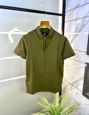 Boss x Porsche Edition Olive Collar Neck Premium Polo T-shirt F2903-OL