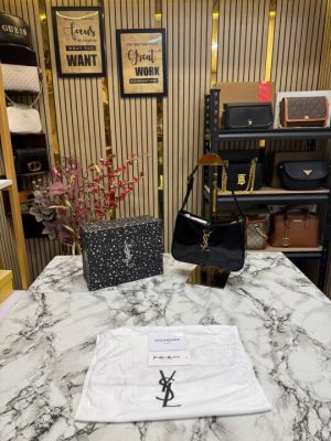Yves Saint Laurent Ysl Hobo Shoulder Bag With Box And Dust Bag (Black)