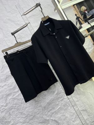 SALE PRAD_A BLACK PREMIUM IMPORTED CO-ORD SETS METAL LOGO