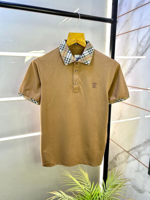 Burberr y Brown Premium Collar Neck Polo T-shirt F2798-BR