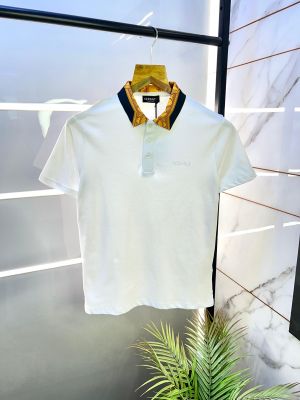 Versace White Imported Collar Neck Premium Polo T-shirt F2923-W1