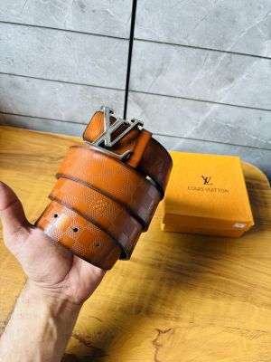 13 LV LOUIS VUITTO_N SILVER TAN PREMIUM QUALITY BELT