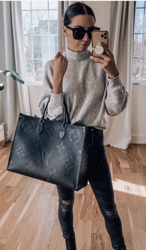 LOUIS_VUITTION ONTHEGO PM WITH DUST COVER WITH PREMIUM QUALITY(BLACK)