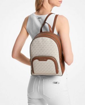 _Michael_kors_double_zipper_backpack_with_dust_bag(22M07-biege-brown)